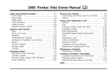 Pontiac vibe Owner's manual