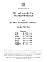 RKI Instruments RI-413A Owner's manual