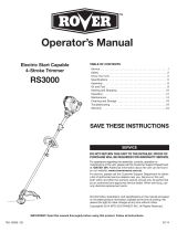 Rover RS3000 Line Trimmer Owner's manual