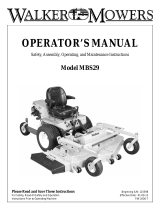 Walker MBS29 User manual