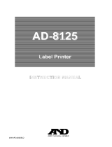 A&D AD-8125 User manual