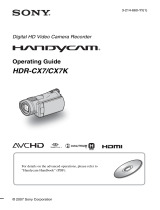 Sony HDR-CX7/CX7K User manual