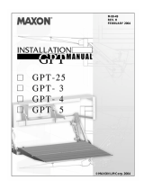 Maxon GPT SERIES (2002 Release) Installation guide
