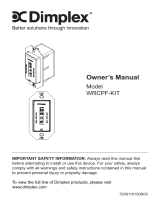 Dimplex X-WRCPF-KIT Owner's manual