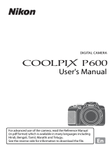Nikon COOLPIX P600 User manual