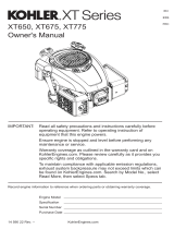 Kohler XT675-2075 Owner's manual