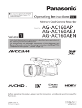 Panasonic AG-AC Series User AG-AC160AP User guide