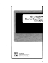 YSI 59 Dissolved Oxygen Meter Owner's manual