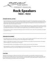 Proficient Audio Systems Rock Speakers Owner's manual