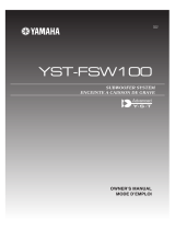 Yamaha YST-FSW100PN - Subwoofer - 130 Watt User manual