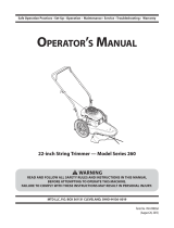 MTD 260 Series User manual