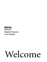 BenQ EP5920 User manual