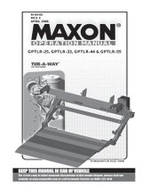 Maxon GPTLR SERIES (2006 Release) Operating instructions