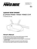 Chamberlain PD420 D, PD422 D, PD462 D User manual