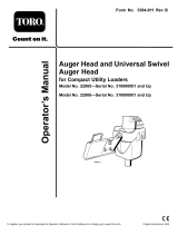 Toro Auger Head, Compact Utility Loaders User manual