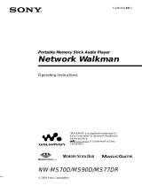 Sony NW-MS90D User manual