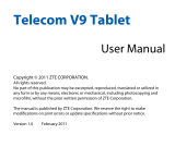 ZTE Light V9 Telecom Mobile User manual
