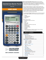 Calculated Industries 4067 User manual