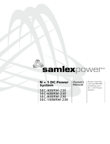 Samlex America SEC-40BRM-230 Owner's manual