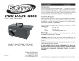 Elation Pro Haze DMX User manual