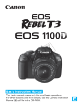 Canon EOS REBEL T3 EOS 1100D User manual