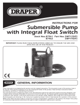 Draper 120L/Min Submersible Water Pump Operating instructions