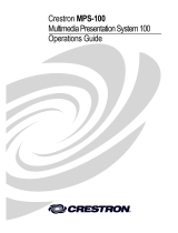 Crestron MPS-100 User manual