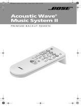 Bose Acoustic Wave® premium backlit remote Owner's manual