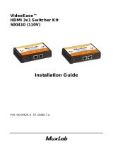 MuxLab HDMI 3x1 Switcher Kit Installation guide