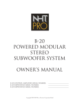 NHT B-20 Owner's manual
