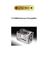 Chord CPA 8000 User manual