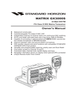 Standard Horizon Matrix GX3000S User manual