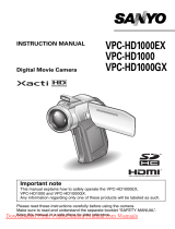Sanyo Xacti VPC-HD1000 Series User manual
