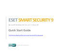 ESET SMART SECURITY Quick start guide