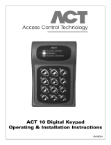 ACT - Access Control Technology Access Control Technology ACT 10 Owner's manual