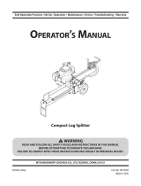 MTD compact log splitter Owner's manual