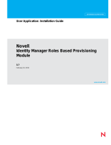 Novell Identity Manager Roles Based Provisioning Module 3.7 Installation guide