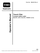 Toro Trench Filler, Compact Utility Loader User manual