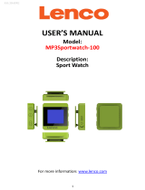 Lenco MP3 Sportwatch 100 User manual