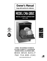 CMA Dishmachines CMA-180UC Owner's manual