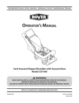 Rover 1.5" Chipper Shredder Vac Owner's manual