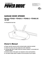 Chamberlain POWER DRIVE PD460-2 User manual