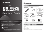 Yamaha RX-V575 Installation guide