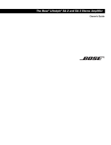 Bose Lifestyle® 38 DVD home entertainment system Owner's manual