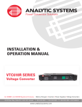 Analytic Systems VTC610R-110-12 Owner's manual