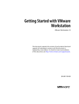 VMware Workstation 10.0 Quick start guide