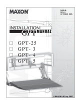 Maxon GPT SERIES (2005 Release, After October 1, 2005) Installation guide