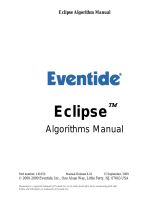 Eventide Eclipse V4 Owner's manual