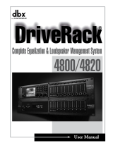 dbx DriveRack 4820 Owner's manual