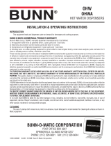 Bunn-O-Matic OHW Operating instructions